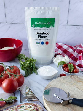 NuNaturals Bamboo Flour is sourced from renewable bamboo for sustainability.