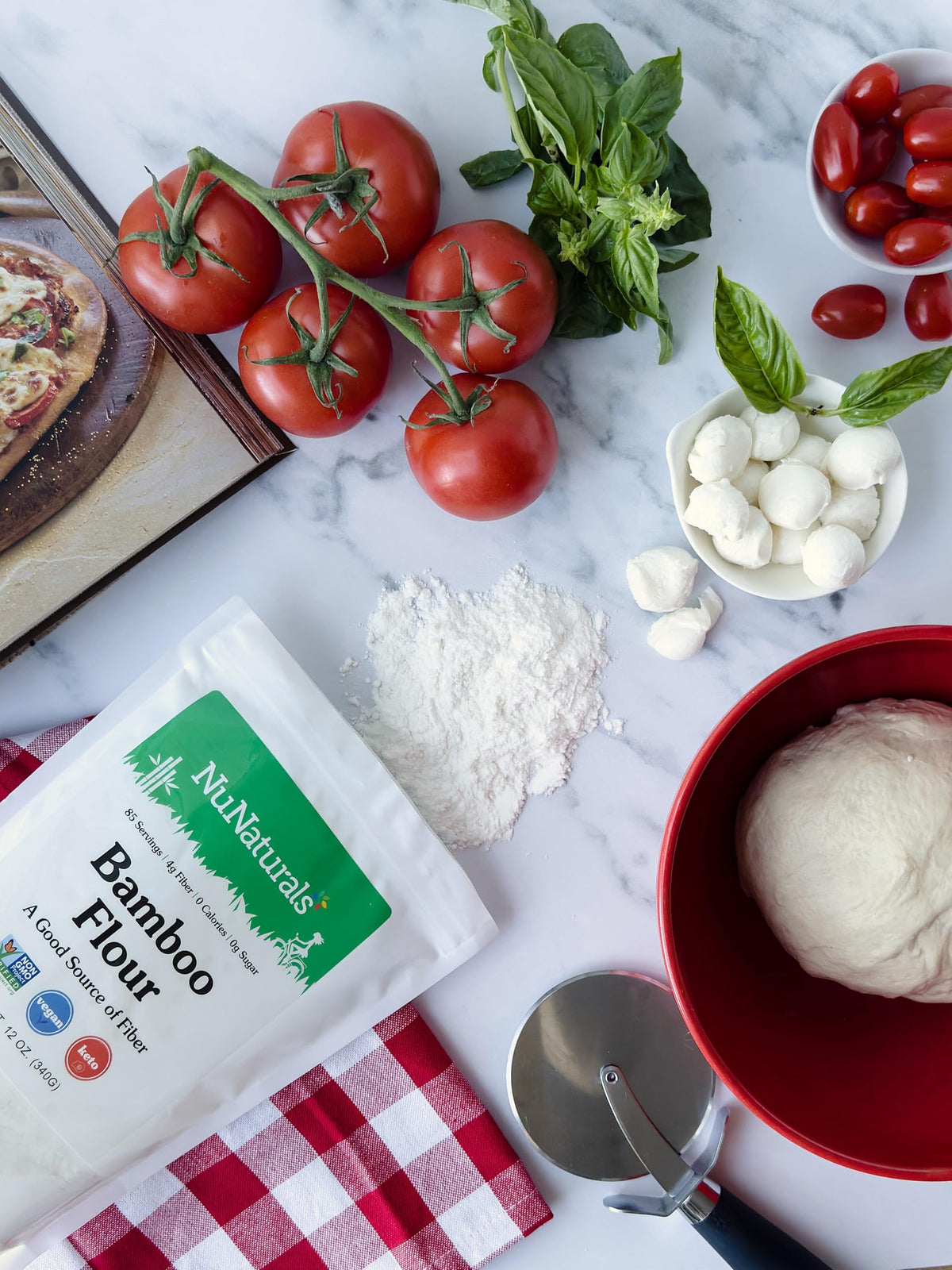 NuNaturals Bamboo Flour sprinkles boost to soups and sauces.