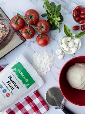 NuNaturals Bamboo Flour sprinkles boost to soups and sauces.