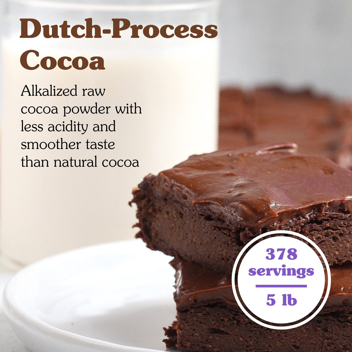 NuNaturals cocoa powder scoop demonstrates easy measurement for recipes and beverages.