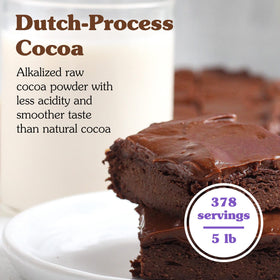 NuNaturals cocoa powder scoop demonstrates easy measurement for recipes and beverages.