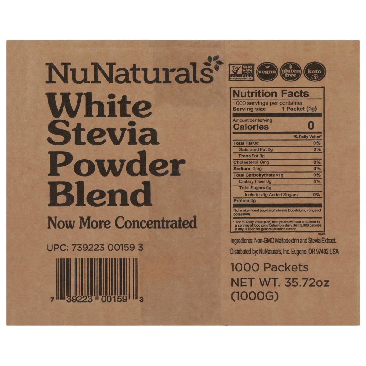 NuNaturals kitchen scene with stevia suggests versatile zero calorie sweetening