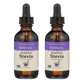 NuNaturals Liquid Stevia bottle offering zero-calorie sweetness for beverages