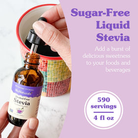 NuNaturals Liquid Stevia dropper measuring drops for coffee or tea