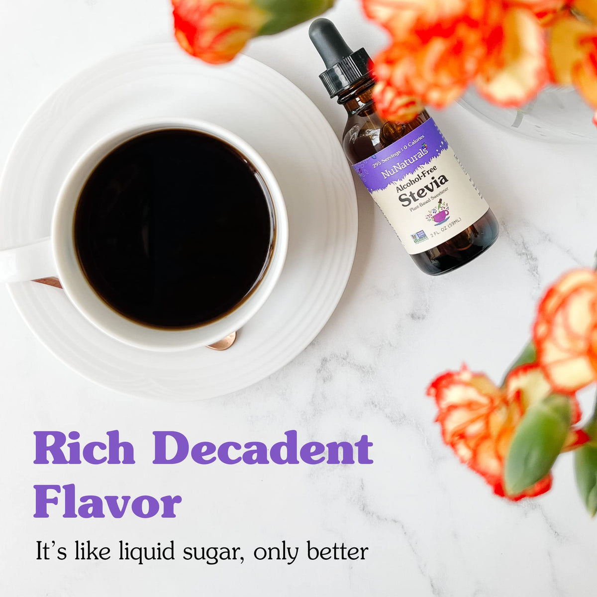 Ingredient view of NuNaturals Liquid Stevia: stevia extract and water