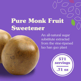 Nunaturals monk fruit powder scoop demonstrates precise small-amount sweetening