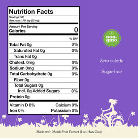 Nunaturals monk fruit powder as a low-glycemic sweetener option