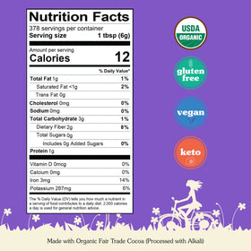 NuNaturals smoothie and oatmeal boosted by cocoa powder for a richer taste.