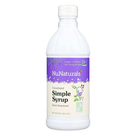 NuNaturals Stevia Simple Syrup bottle-pour offers zero calorie sweetness for daily use.