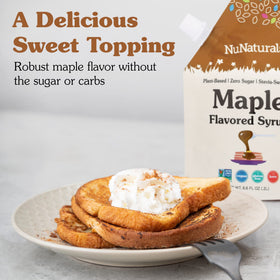 NuNaturals Stevia Syrup in a coffee latte adds sweetness without sugar