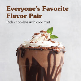 NuNaturals Stevia Syrup ice cream topping adds cocoa mint sweetness without sugar.
