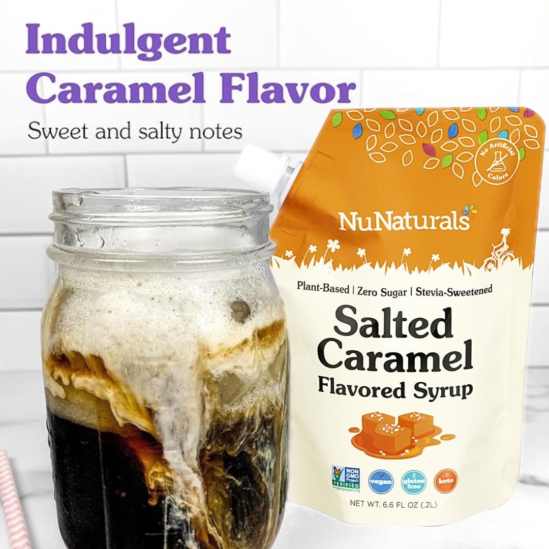 NuNaturals Stevia Syrup ice cream topping adds indulgence without sugar.