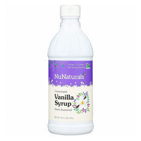 NuNaturals Stevia Syrup vanilla bottle: zero-calorie sweetness for everyday use
