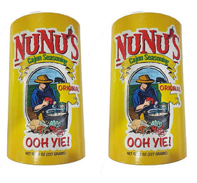 NuNu's Cajun seasoning 8oz shaker front view for bold flavor on meats and seafood