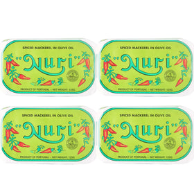 Nuri Mackerel Spiced in Olive Oil can with cucumber and chili; protein-rich ready to enjoy