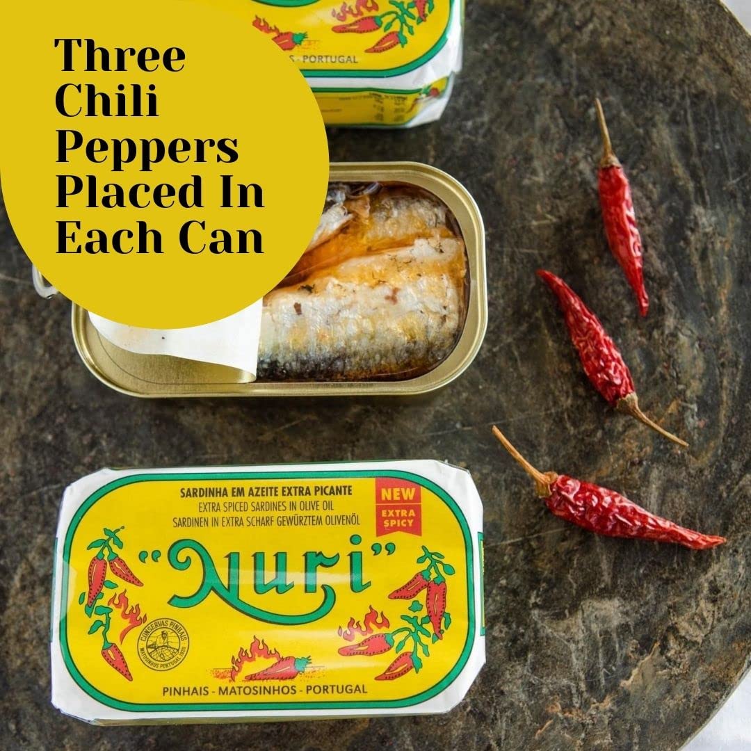 Nuri sardines in olive oil 4pack can display with bold flavor potential