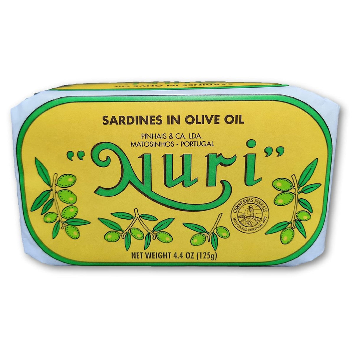 Nuri Portuguese sardines in olive oil 2-pack on kitchen shelf, ready to enjoy protein-rich snack.