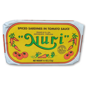 Nuri Portuguese sardines in spiced tomato sauce two-pack cans offer quick protein for meals.