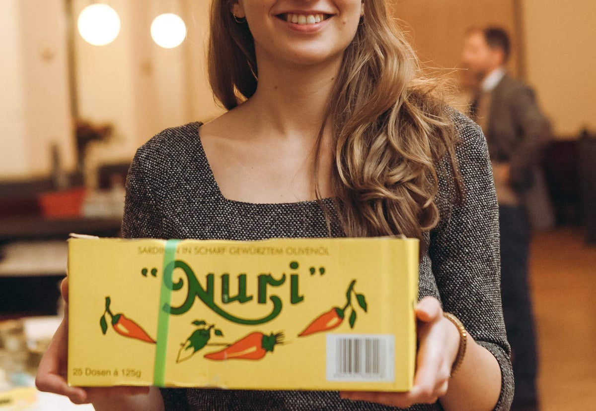 Gift-ready NURI cans in elegant packaging for food lovers