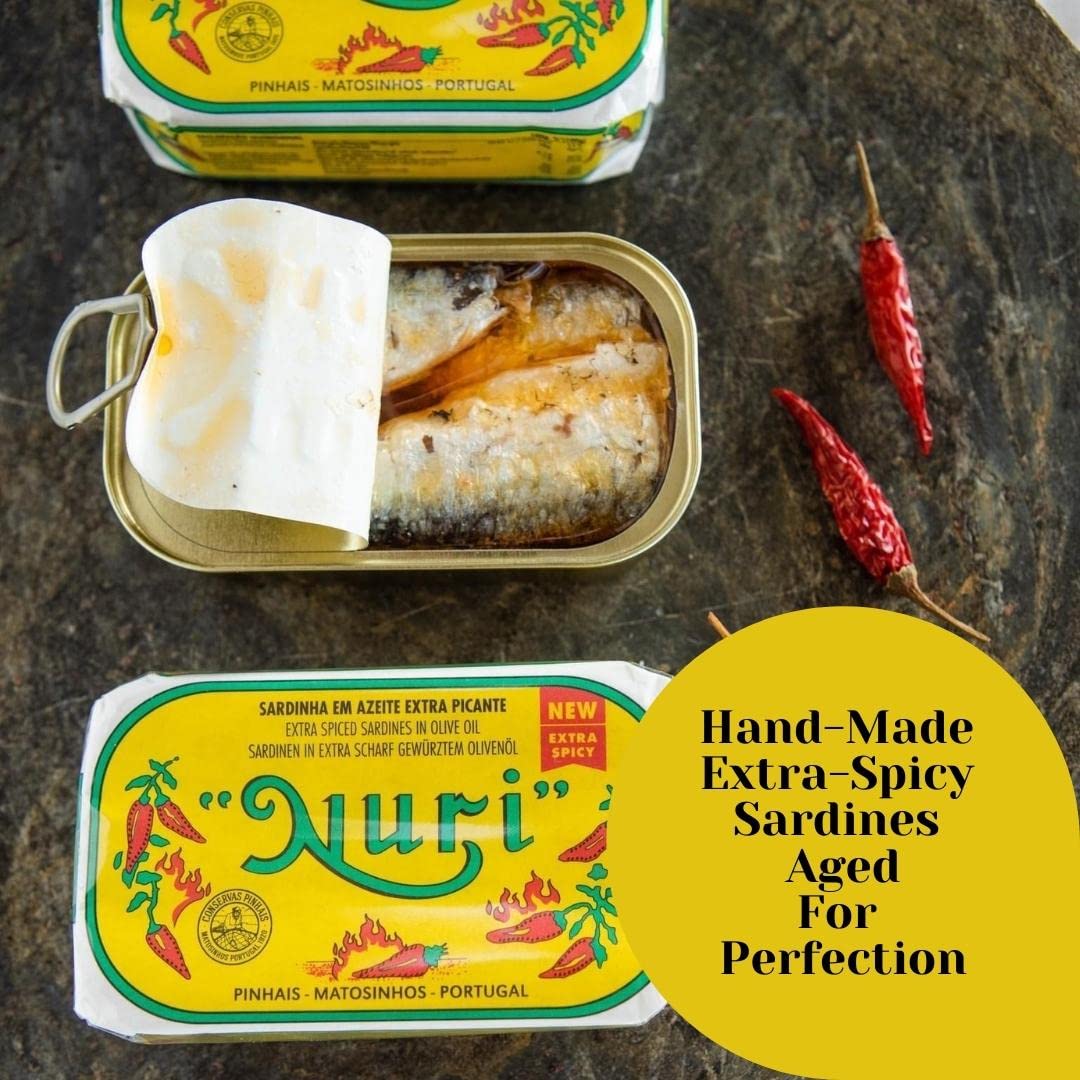 Nuri sardines in olive oil open can ready to serve and savor