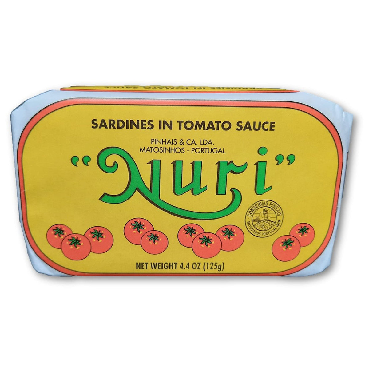 Nuri sardines two-pack in tomato sauce showcased for protein-rich meals.