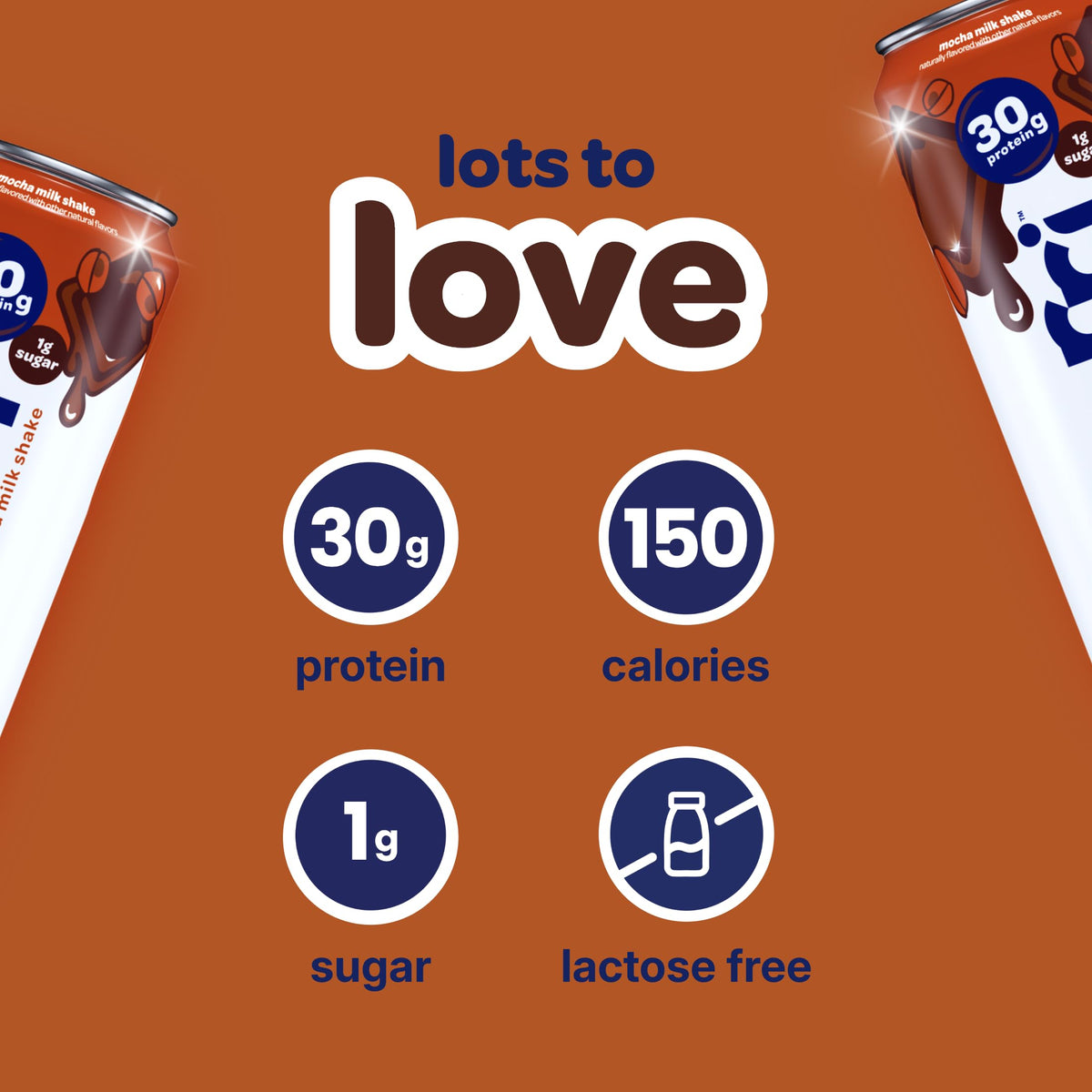 Nurri Mocha protein shake can side label highlighting lactose-free formula for easy digestion.
