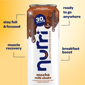 Nurri ultra-filtered milk graphic implies concentrated nutrition delivery.
