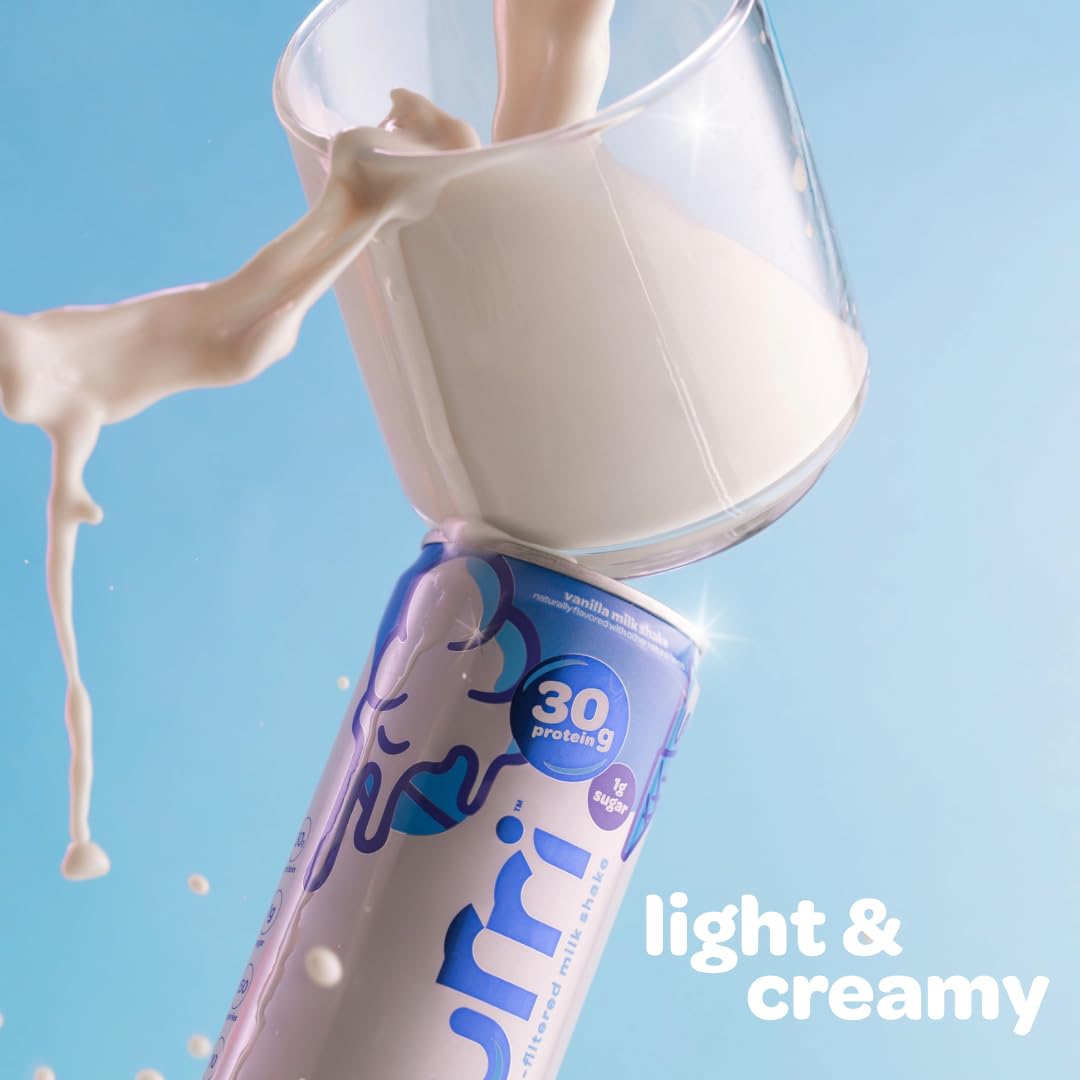 Nurri Vanilla can with vitamin and mineral icons communicates daily nutrition support.