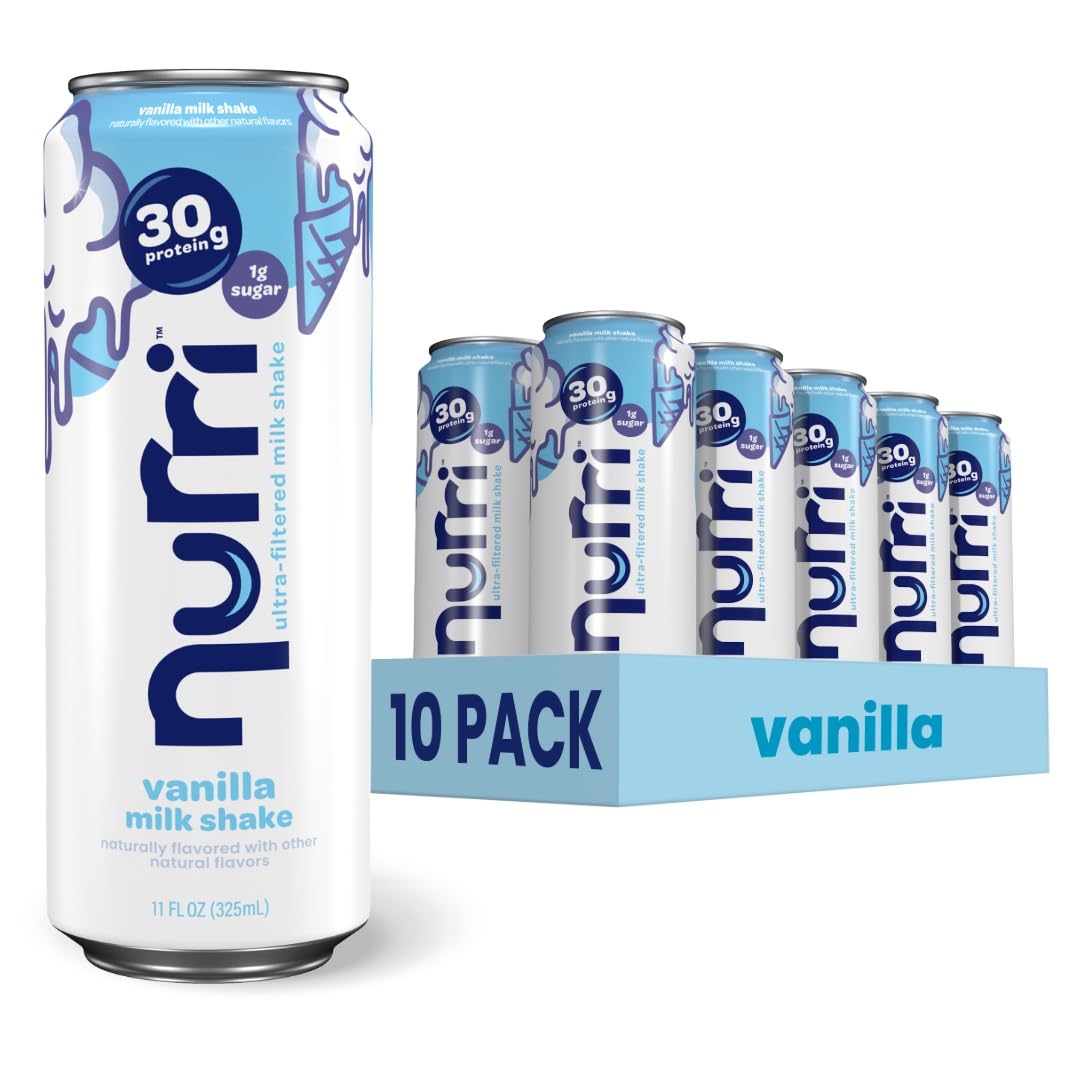 Nurri Vanilla protein bottle showing creamy ready-to-drink nutrition.