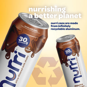 Nurri vitamin and mineral icons highlight ten essential nutrients.