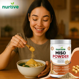 Nurtive Miso Powder ingredients highlight fermented soybeans and rice