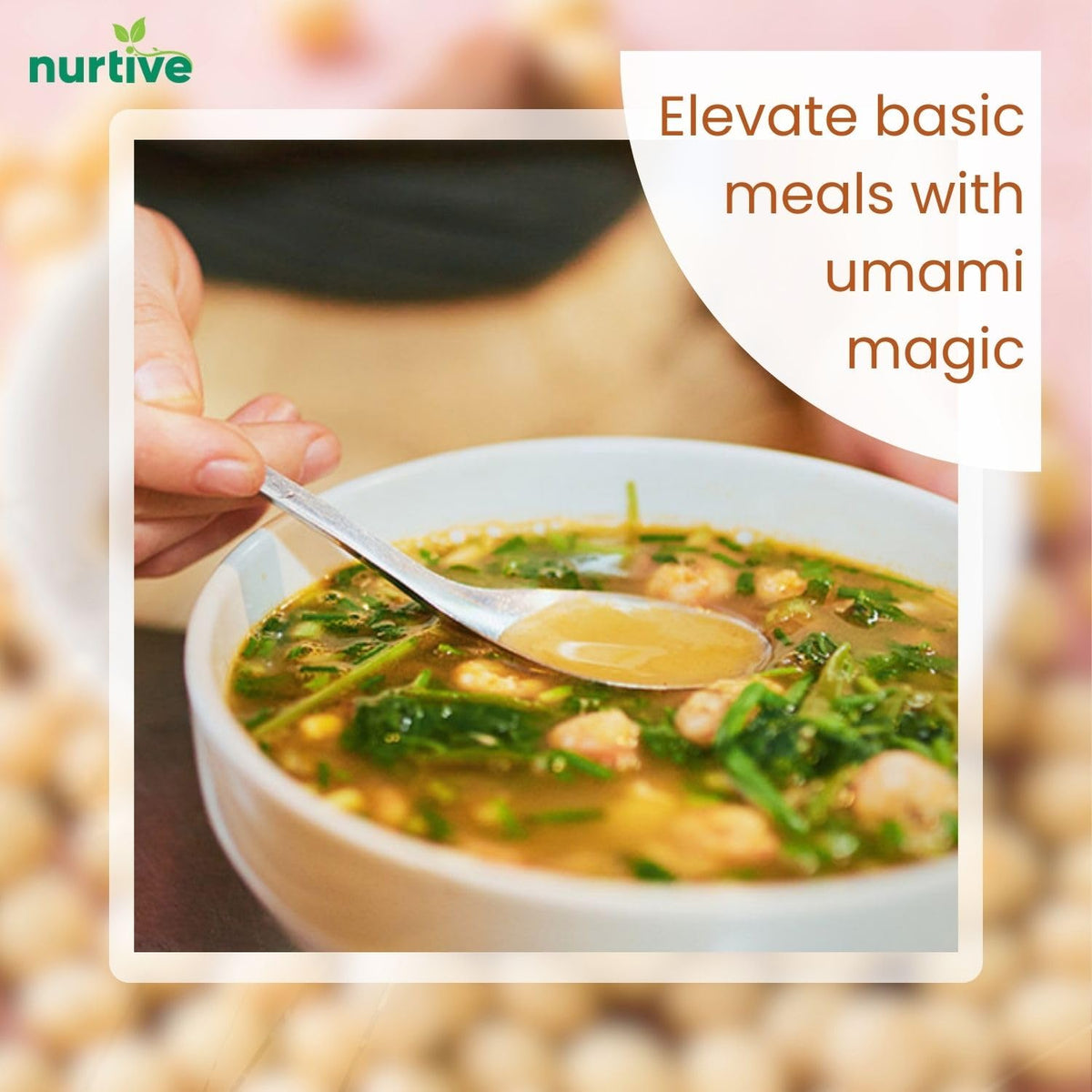 Nurtive Miso Powder kitchen scene demonstrating versatile seasoning in sauces