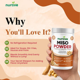 Nurtive Miso Powder stirred into a stir-fry for savory depth