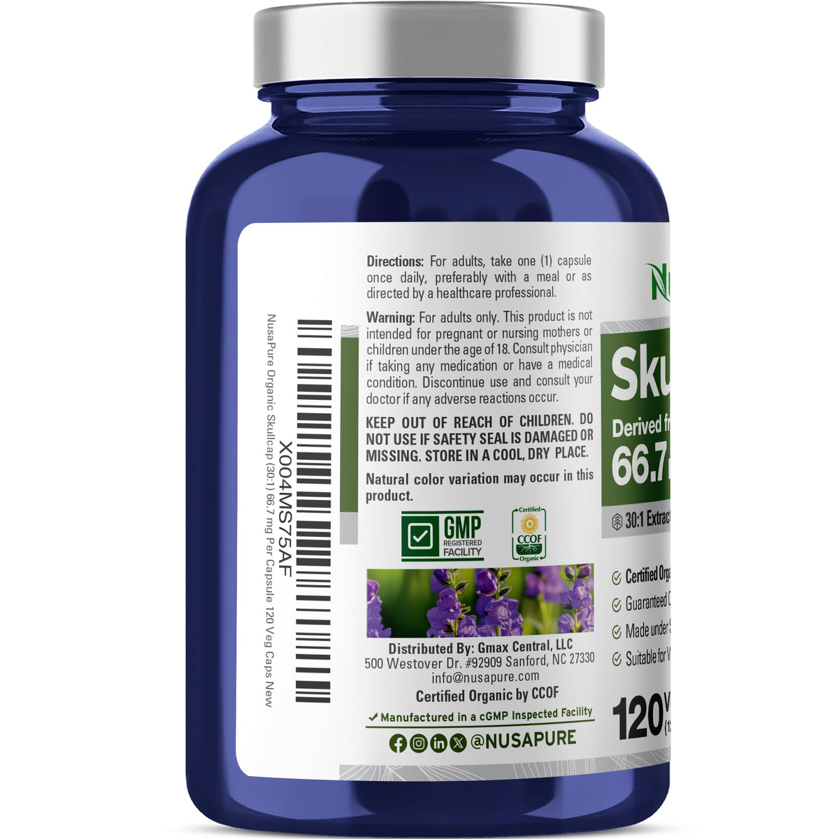 Close-up of NusaPure capsule with 30:1 extract for a potent capsule.