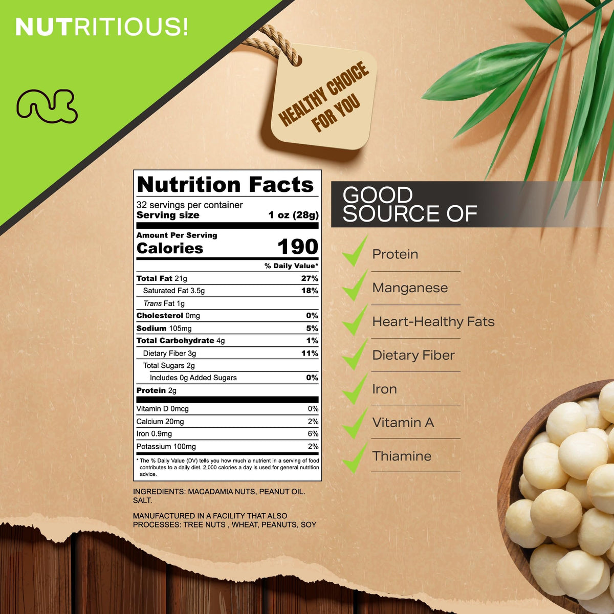 Nut Cravings 2lb resealable bulk bag keeps nuts fresh for longer.
