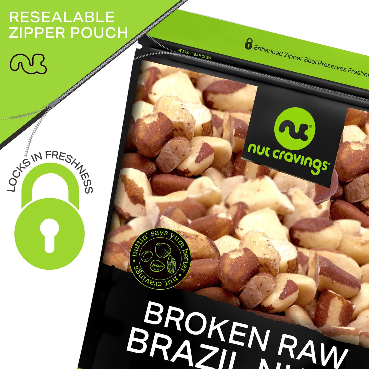 Nut Cravings Brazil nuts used in baking and brownies.