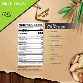 Nut Cravings Brazil nuts in resealable bag emphasize freshness and convenience.