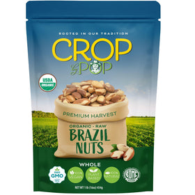 Nut Cravings Crop by Pop Brazil nuts in a resealable bag for fresh snacking.