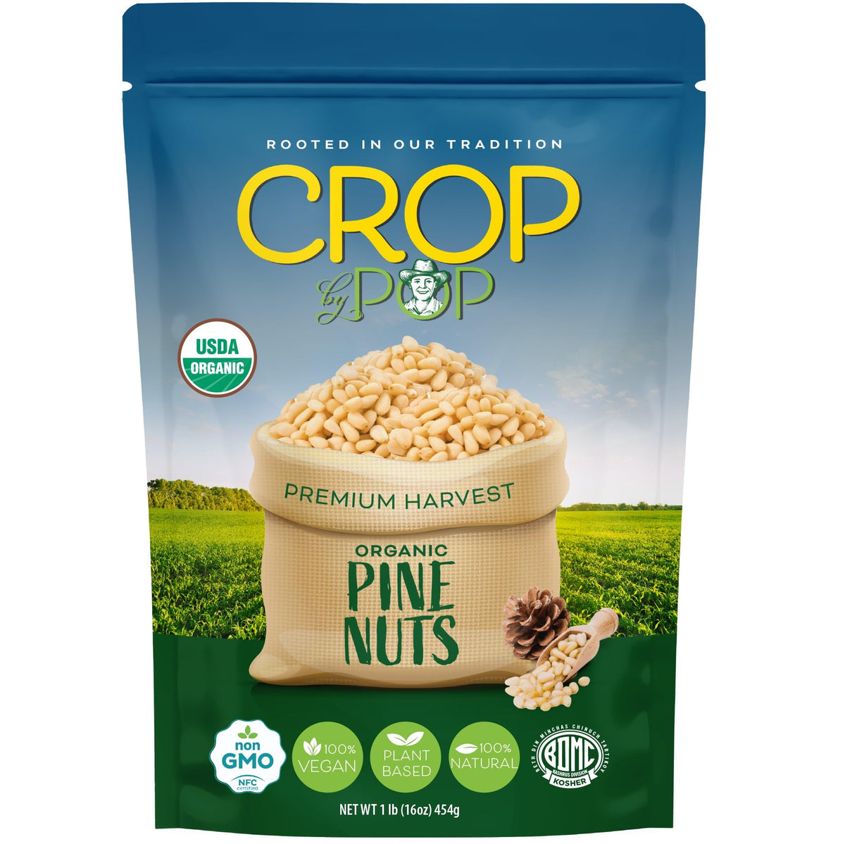 Nut Cravings Crop by Pop pine nuts, raw and unsalted, perfect for pesto.