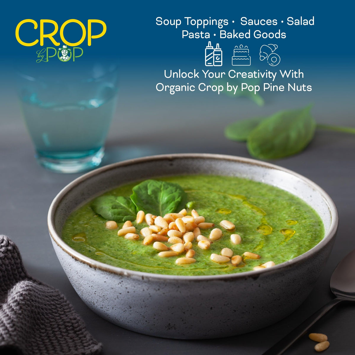 Nut Cravings Crop by Pop shelled pine nuts for easy snacking and cooking.