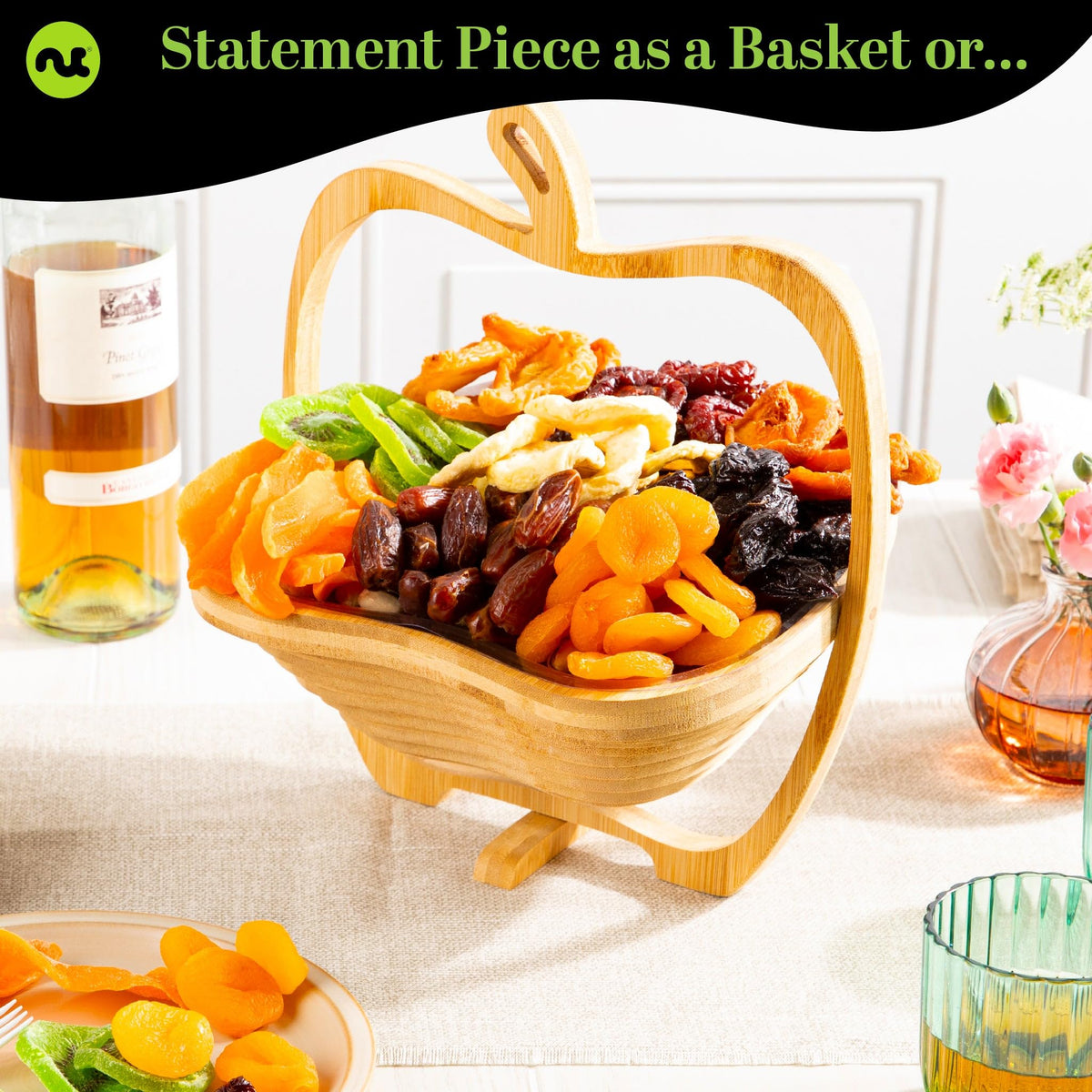 Nut Cravings kiwi, mango, and peach mix adds tropical brightness.