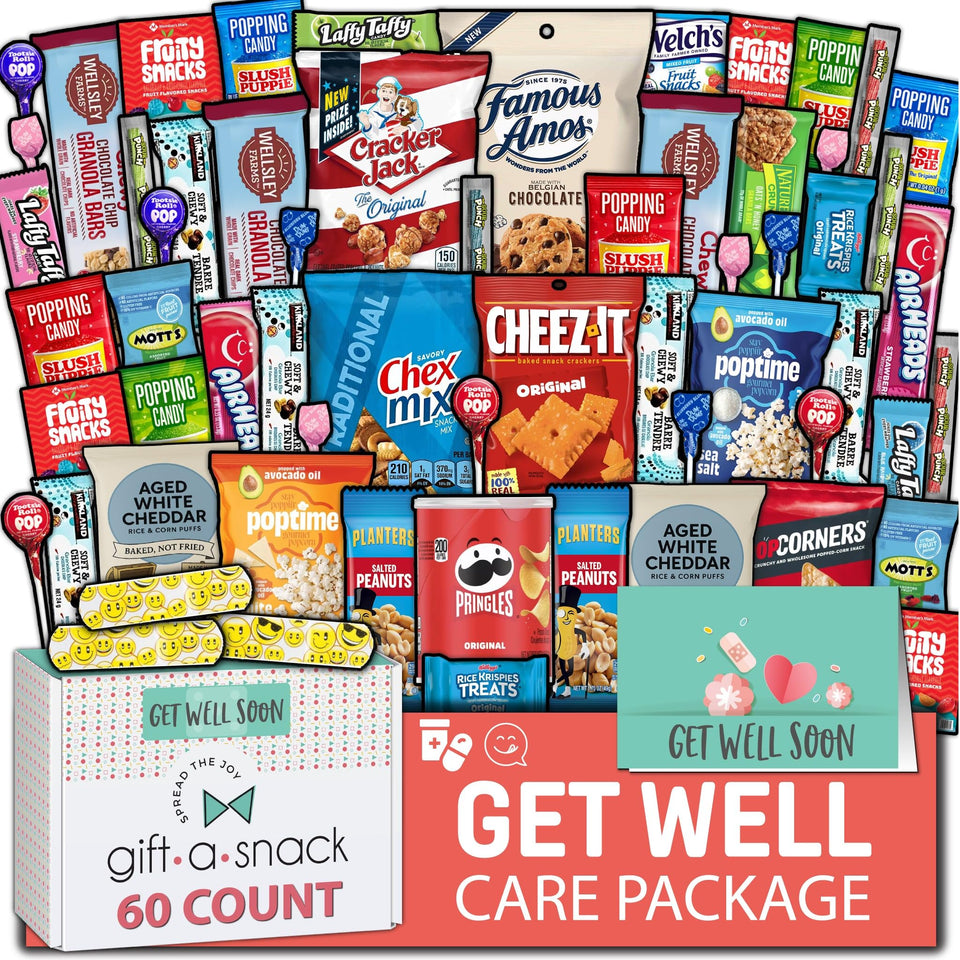 Nut Cravings Gift A Snack box front view shows premium gifting packaging for get-well gifts.