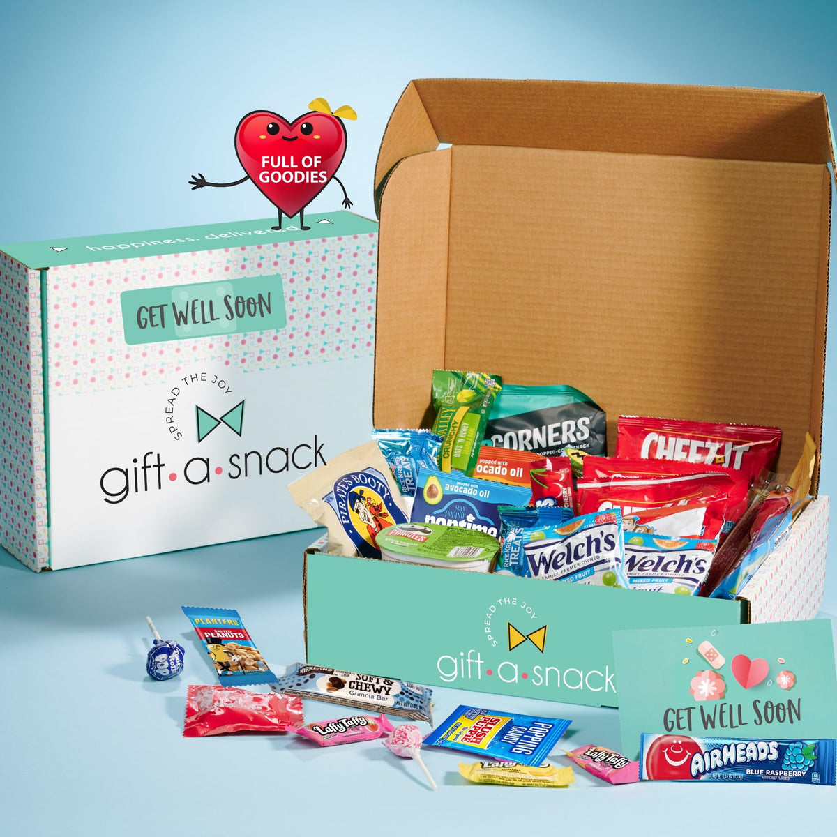 Nut Cravings Gift A Snack box packaging closeup highlights curated snack variety for gifting.