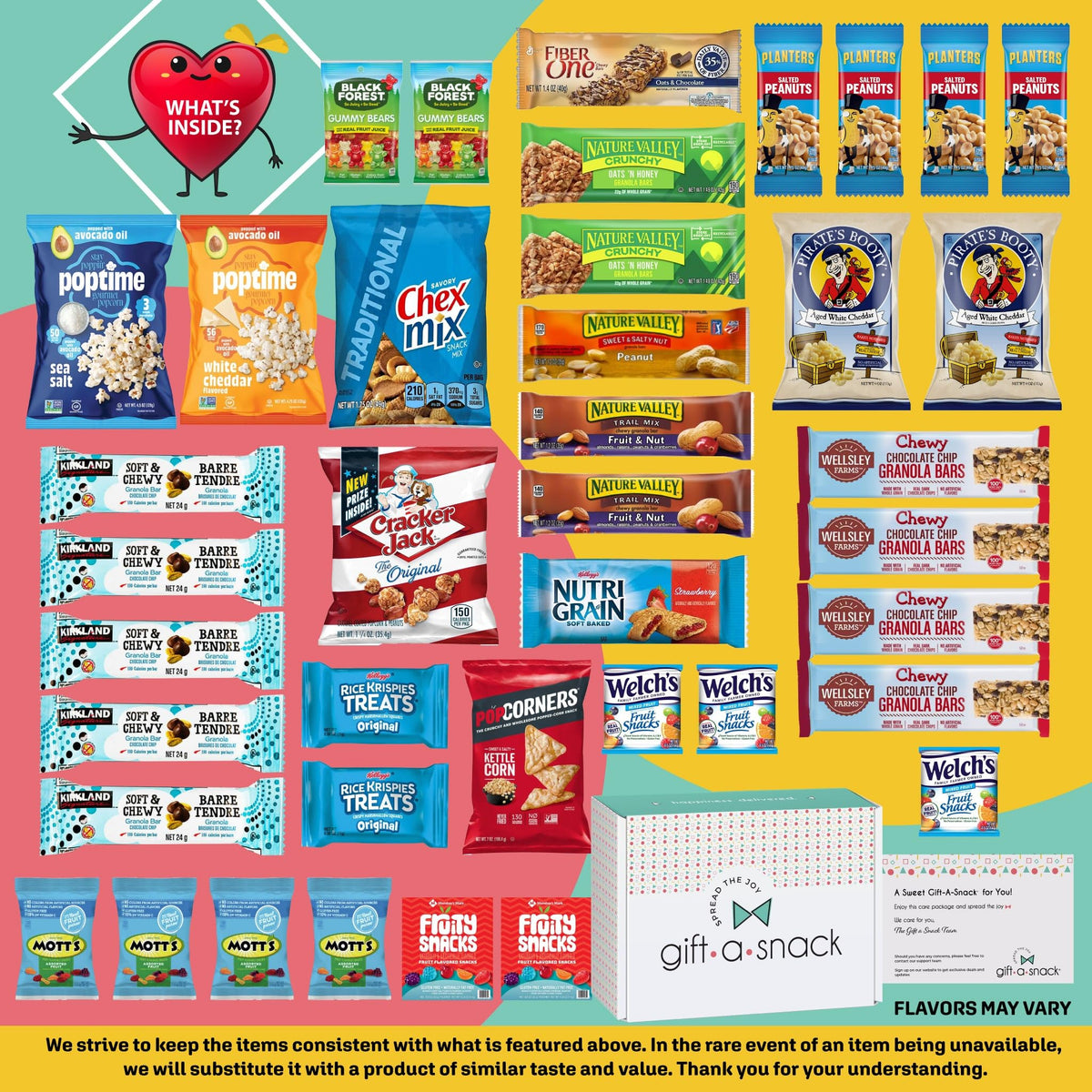 Nut Cravings Gift A Snack greeting card inside the box for a personal touch