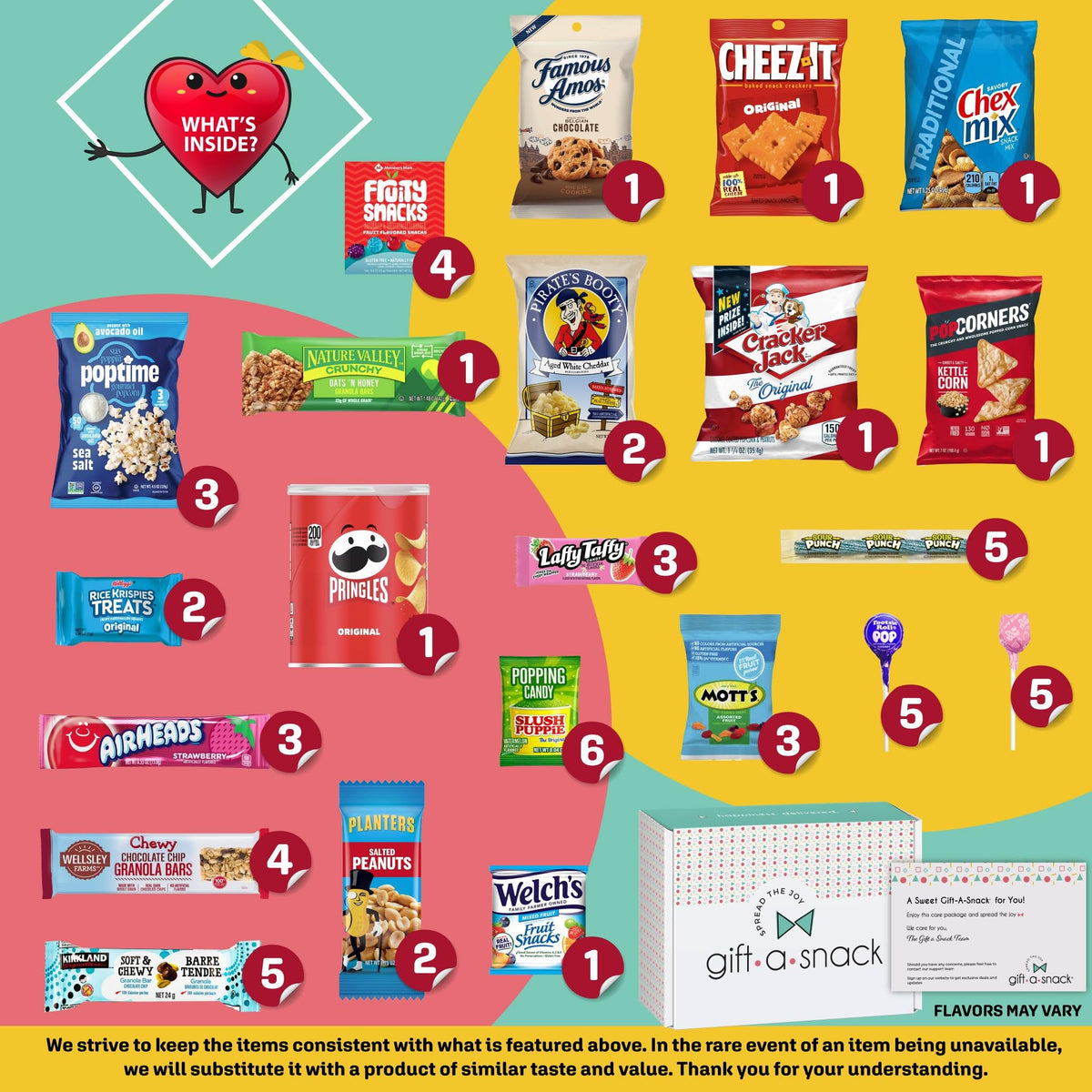 Nut Cravings Gift A Snack greeting card inside adds a personal touch.