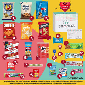 Nut Cravings Gift A Snack variety pack closeup featuring classic snacks