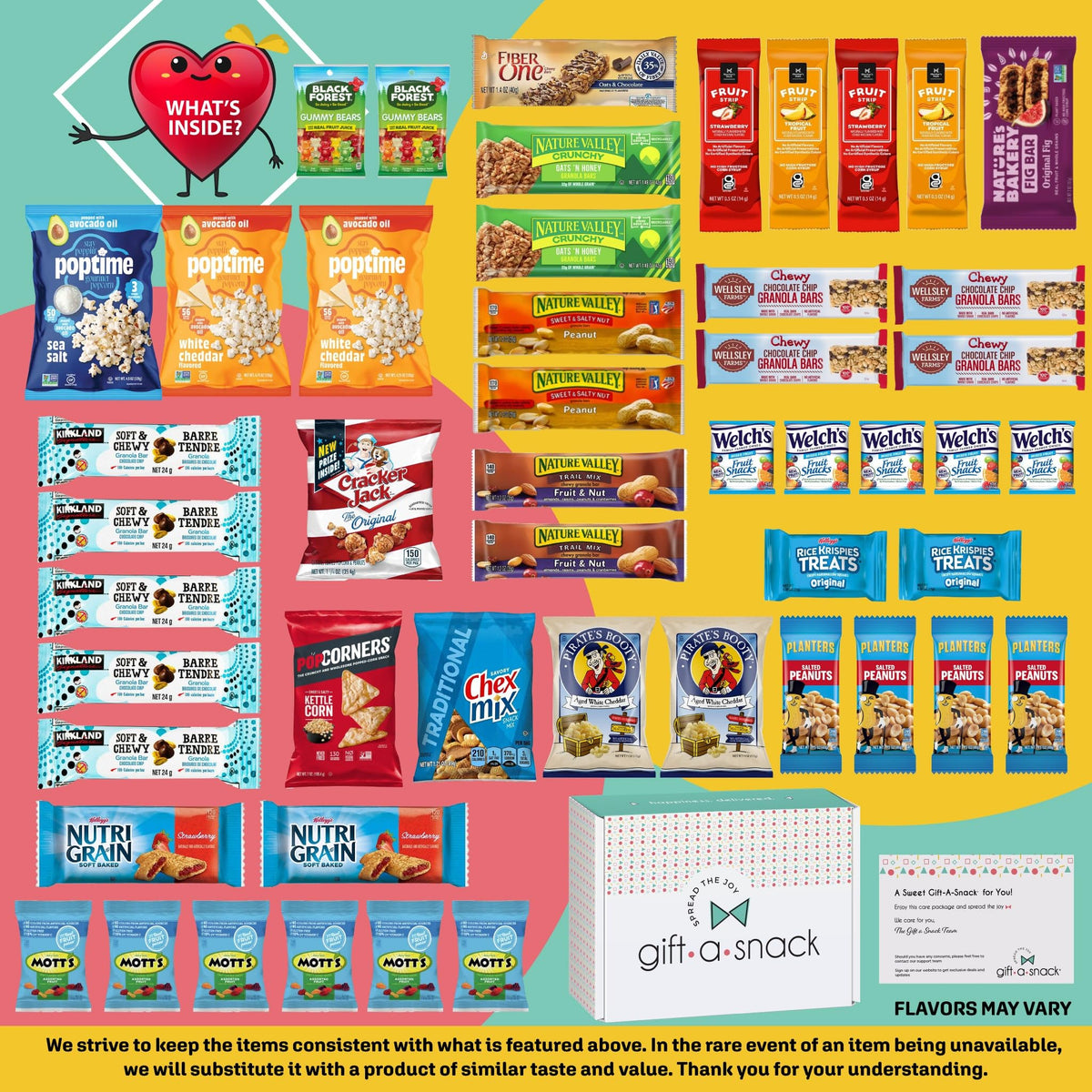 Nut Cravings Gift A Snack variety pack displaying assorted treats ideal for sharing