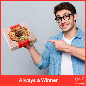 Nut Cravings gold stamping packaging for a premium feel.