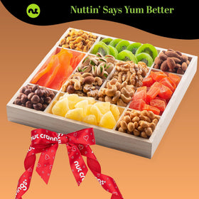 Nut Cravings green-and-black-ribbon-tray premium presentation for celebrations