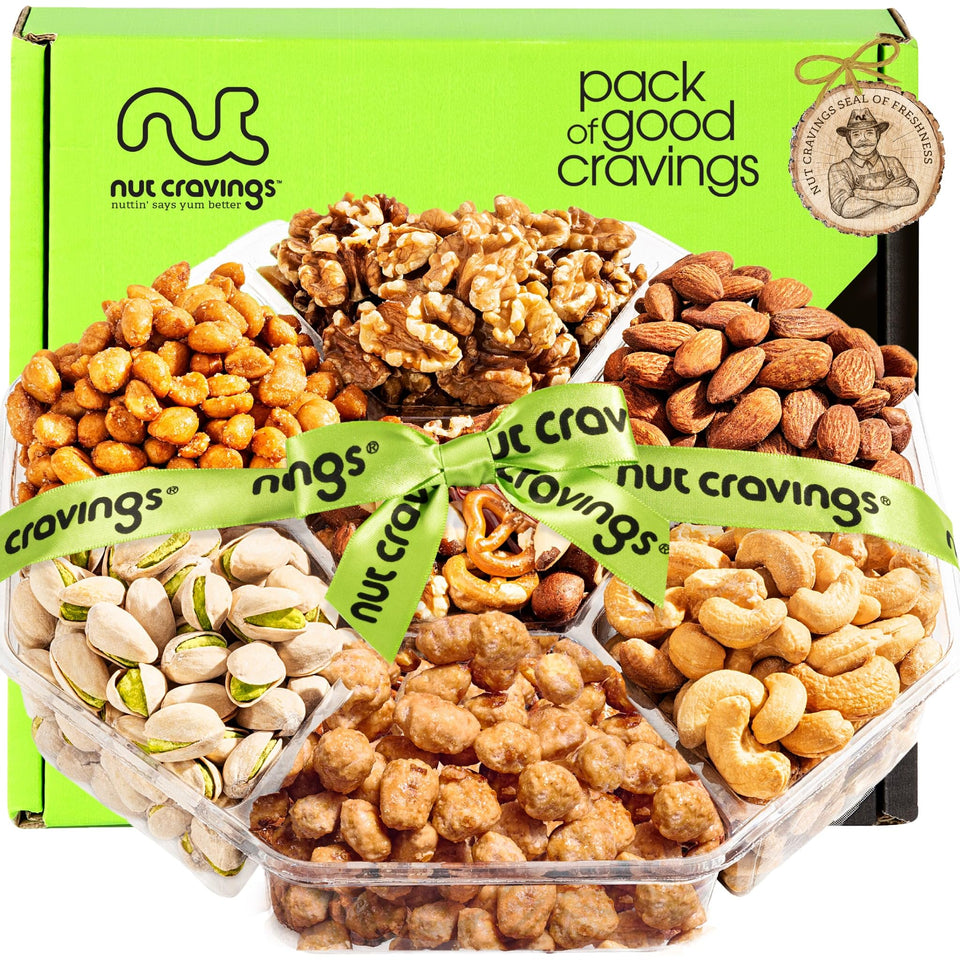 Nut Cravings green nut gift box contents, premium assortment for gifting occasions